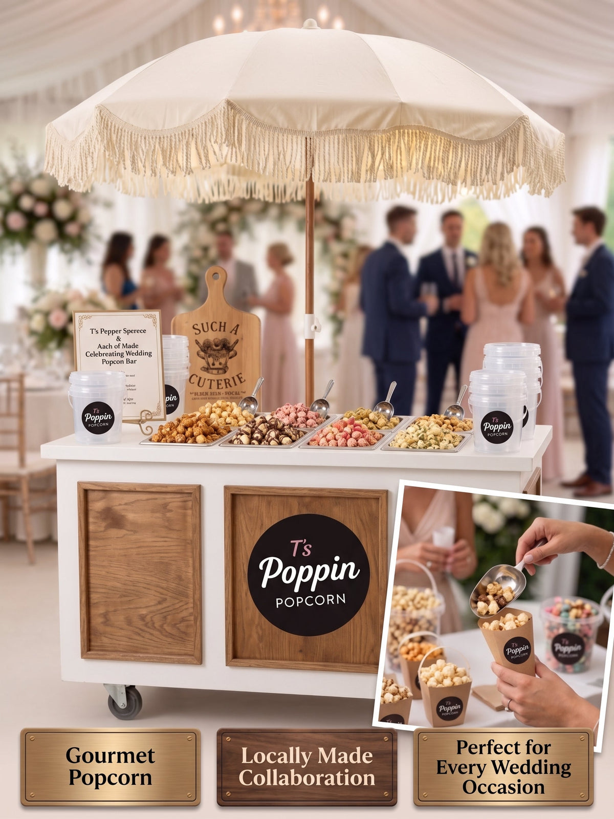 Gourmet Wedding Popcorn Bar (Co-Curated with Such a Cuterie)